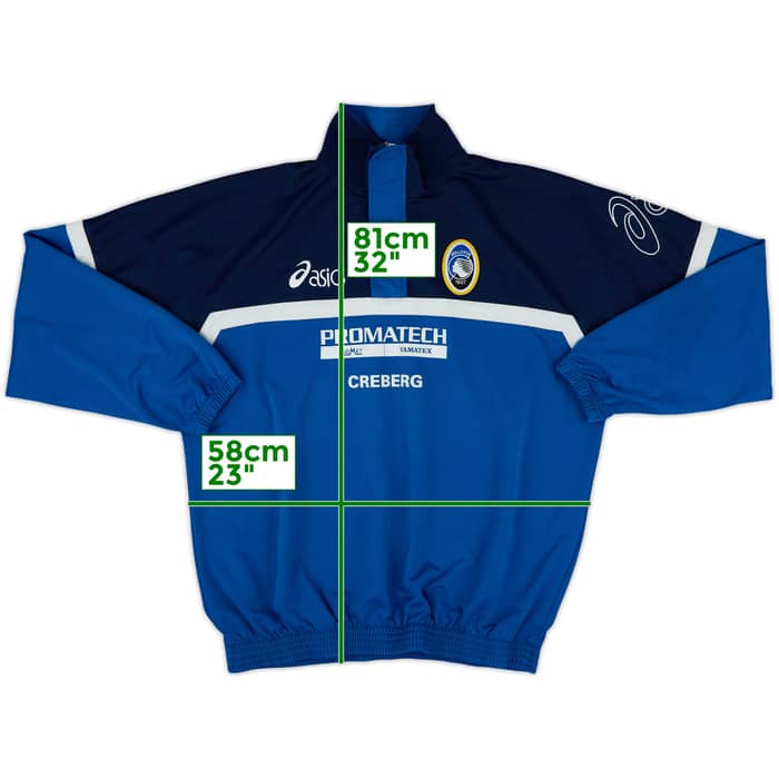 2002-03 Atalanta Asics 1/4 Zip Drill Top - 8/10 - (XL)