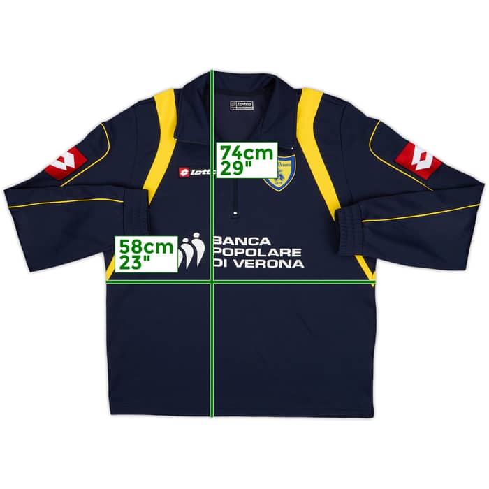 2006-07 Chievo Verona Lotto 1/4 Zip Training Top - 8/10 - (L)