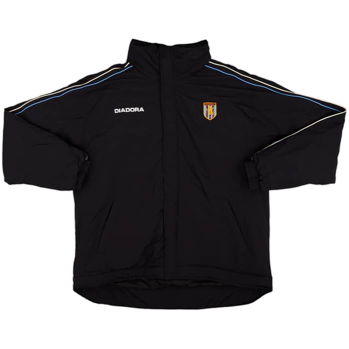 2002-03 Aston Villa Diadora Hooded Padded Bench Coat - 8/10 - (XL)
