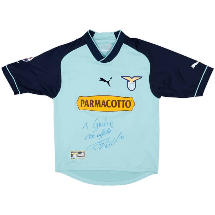 2002-03 Lazio Signed Third Shirt Corradi #9