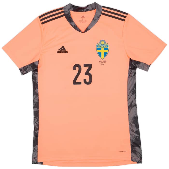 2021 Sweden Match Issue GK Shirt Nordfeldt #23 (v Estonia)