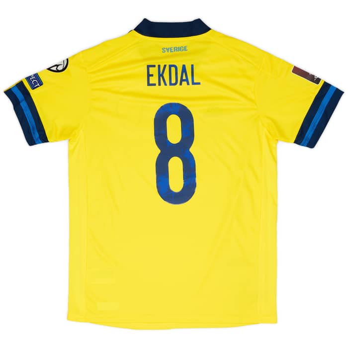 2021 Sweden Match Issue Home Shirt Ekdal #8