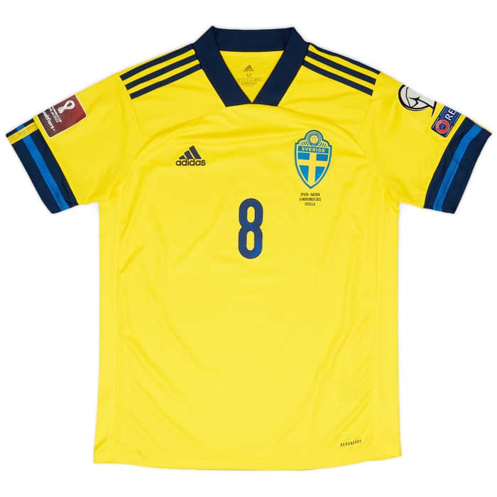 2021 Sweden Match Issue Home Shirt Ekdal #8
