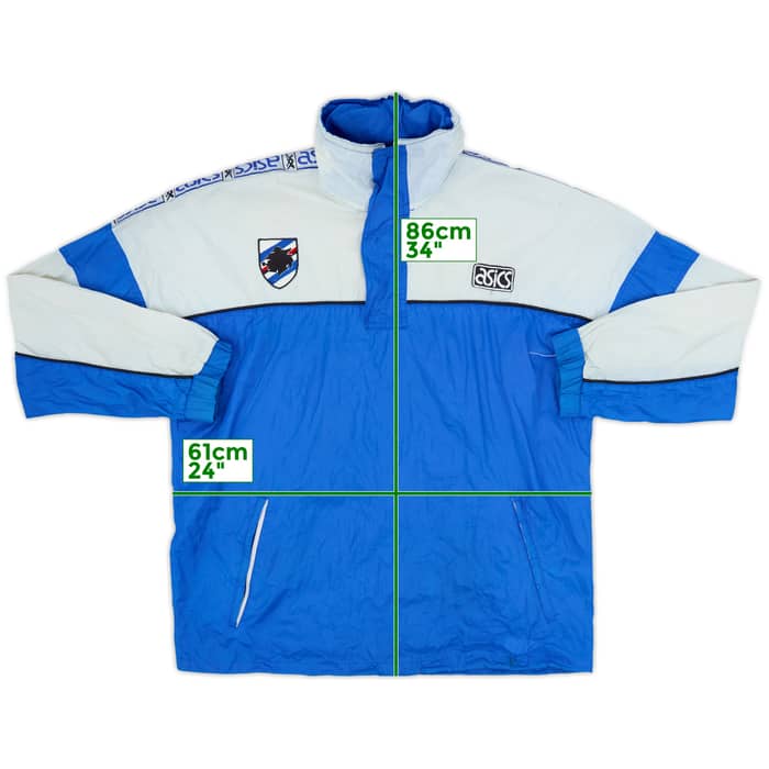1995-96 Sampdoria Asics 1/4 Zip Track Jacket - 6/10 - (L)