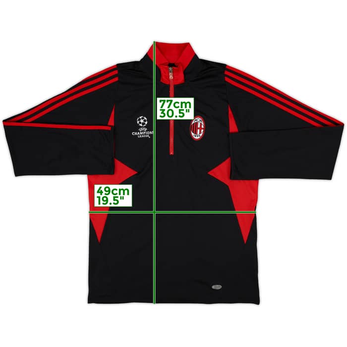 2007-08 AC Milan adidas CL 1/4 Zip Training Top - 8/10 - (M)
