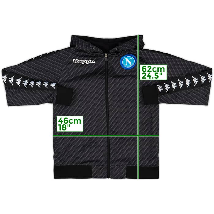 2017-18 Napoli Kappa Hooded Track Jacket - 8/10 - (S)