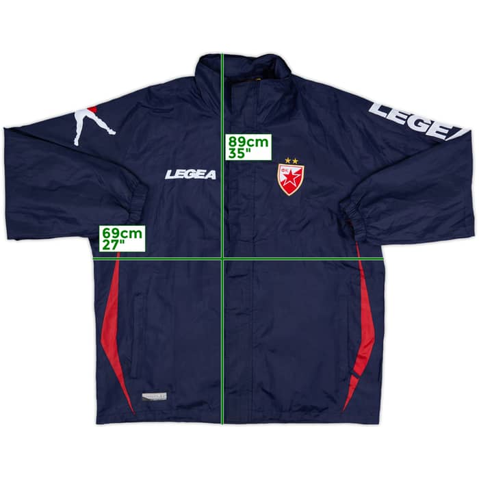 2012-13 Red Star Belgrade Legea Hooded Rain Jacket - 4/10 - (XL)