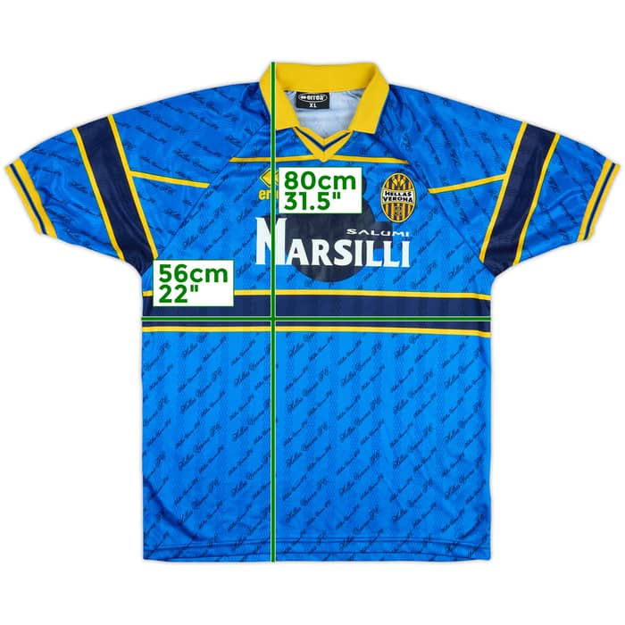 1998-99 Hellas Verona Match Issue Home Shirt #10