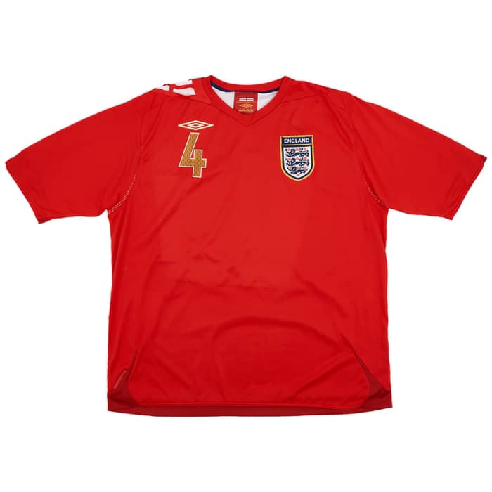 2006-08 England Away Shirt Gerrard #4 - 5/10 - (XXL)