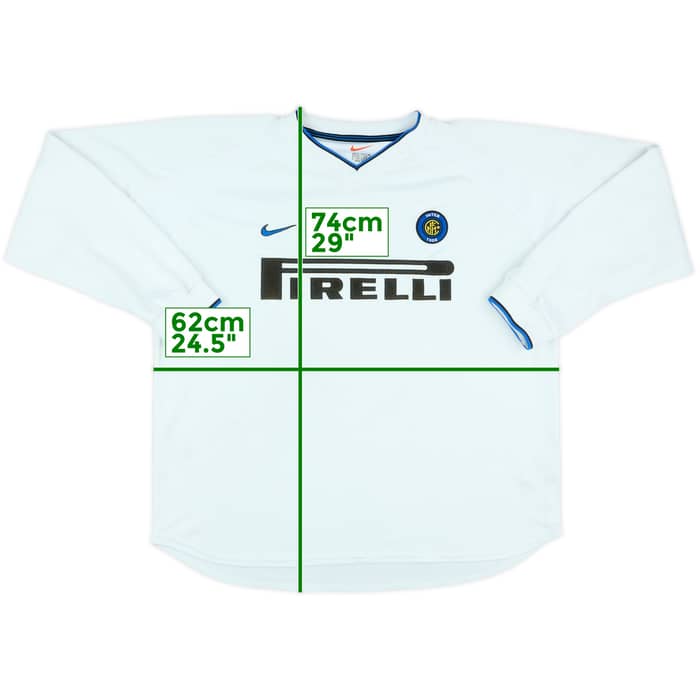 1999-00 Inter Milan Match Issue Away L/S Shirt #10