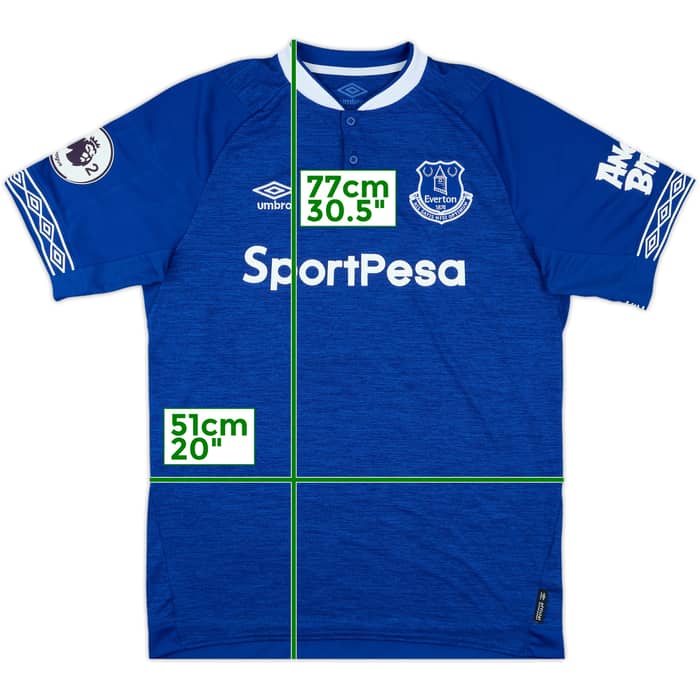 2018-19 Everton Match Issue Home Shirt #2
