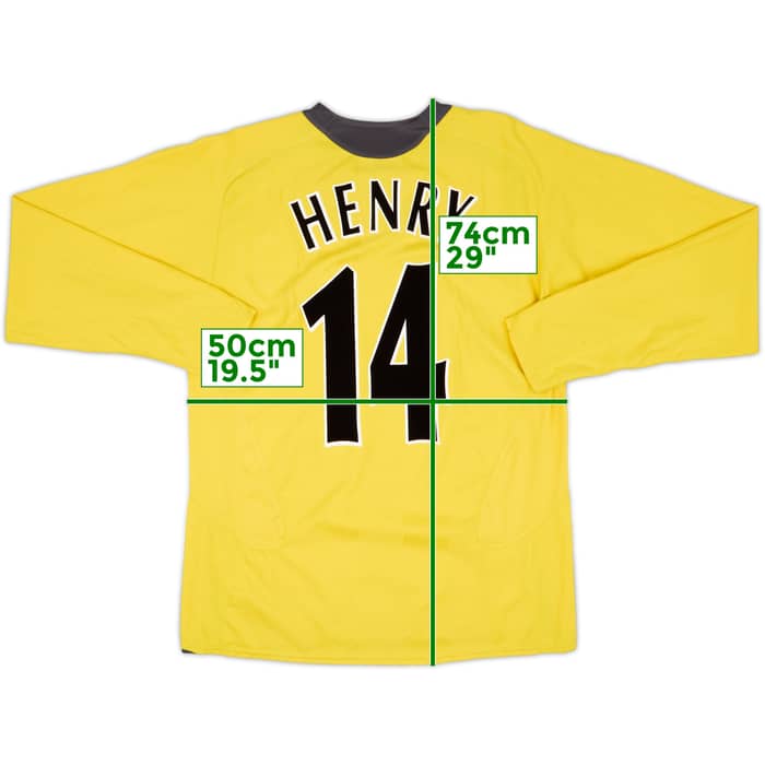 2005-06 Arsenal Away L/S Shirt Henry #14 - 7/10 - (XL)