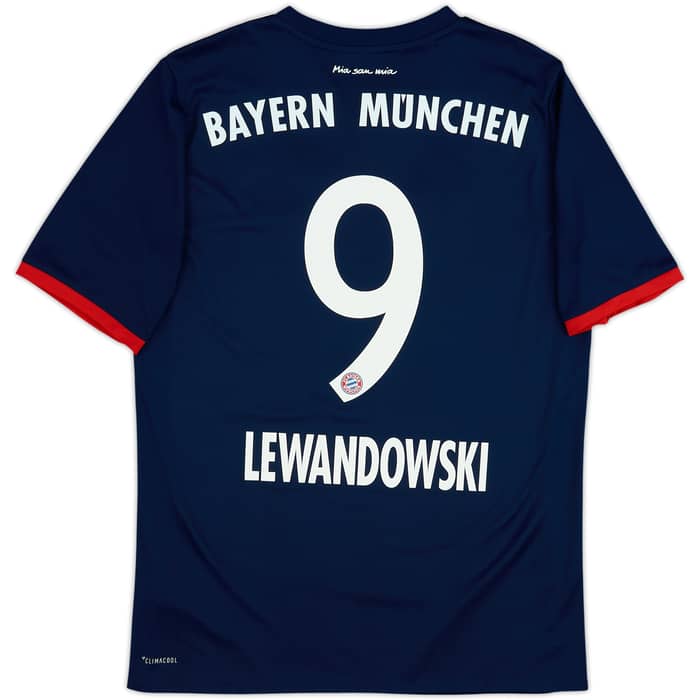 2017-18 Bayern Munich Away Shirt Lewandowski #9 - 5/10 - (15-16 Years)