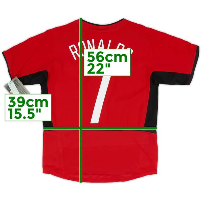 2002-04 Manchester United Home Shirt Ronaldo #7 (XS.Boys)