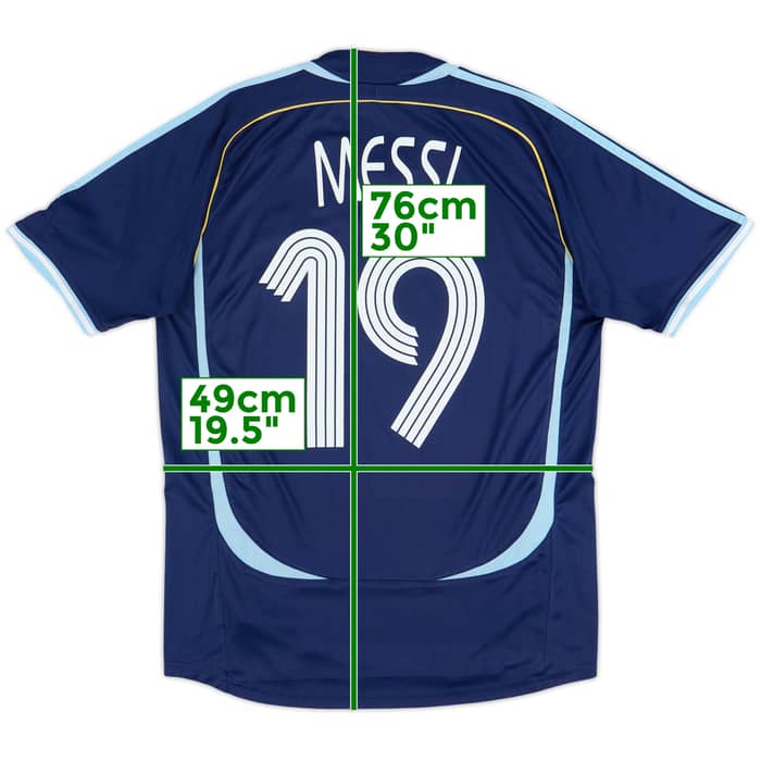 2006-07 Argentina Away Shirt Messi #19 - 5/10 - (L)