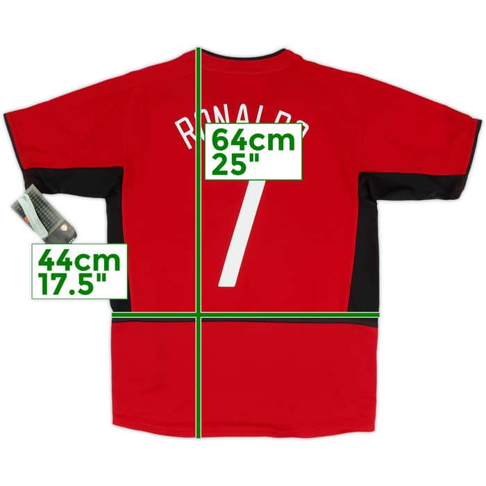 2002-04 Manchester United Home Shirt Ronaldo #7 (M.Boys)