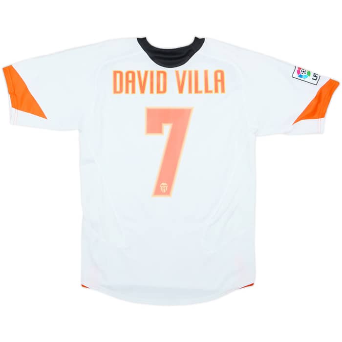 2005-06 Valencia Home Shirt David Villa #7 - 7/10 - (S)