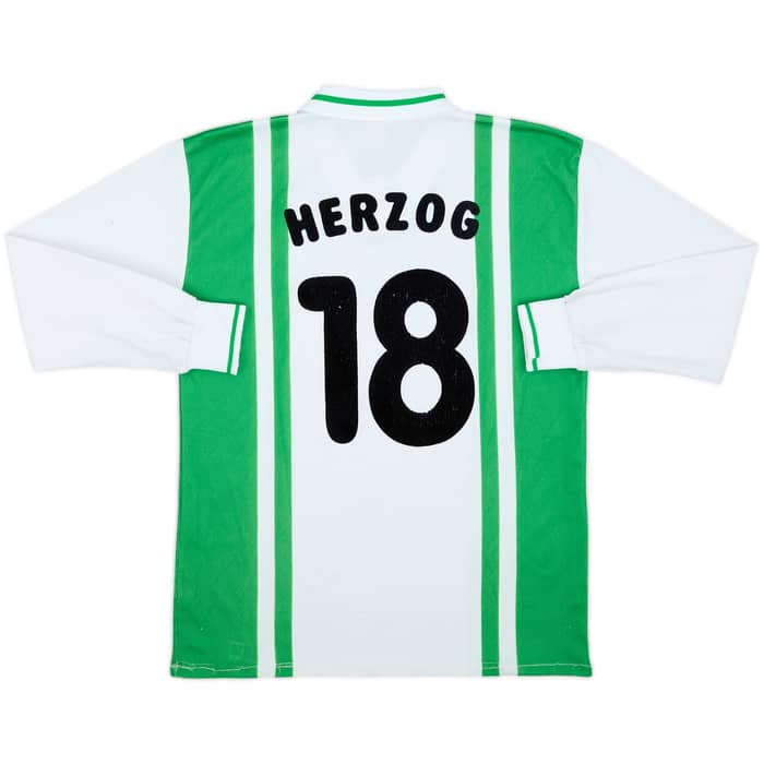 1996-97 Werder Bremen Home L/S Shirt Herzog #18 - 6/10 - (XS)