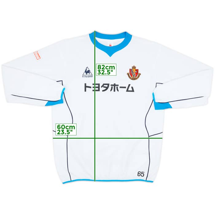 2001 Nagoya Grampus Eight Le Coq Sportif Player Issue Training L/S Shirt #65 - 8/10 - (XXL)