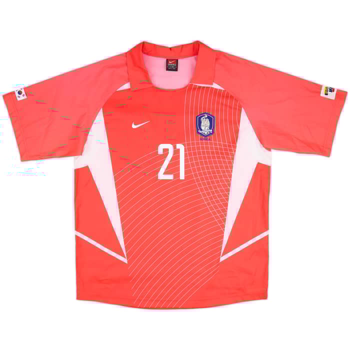 2002-03 South Korea Home Shirt J.S.Park #21 - 10/10 - (L)