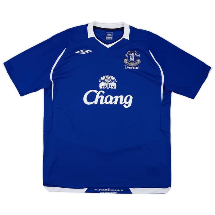 2008-09 Everton Home Shirt Baines #3