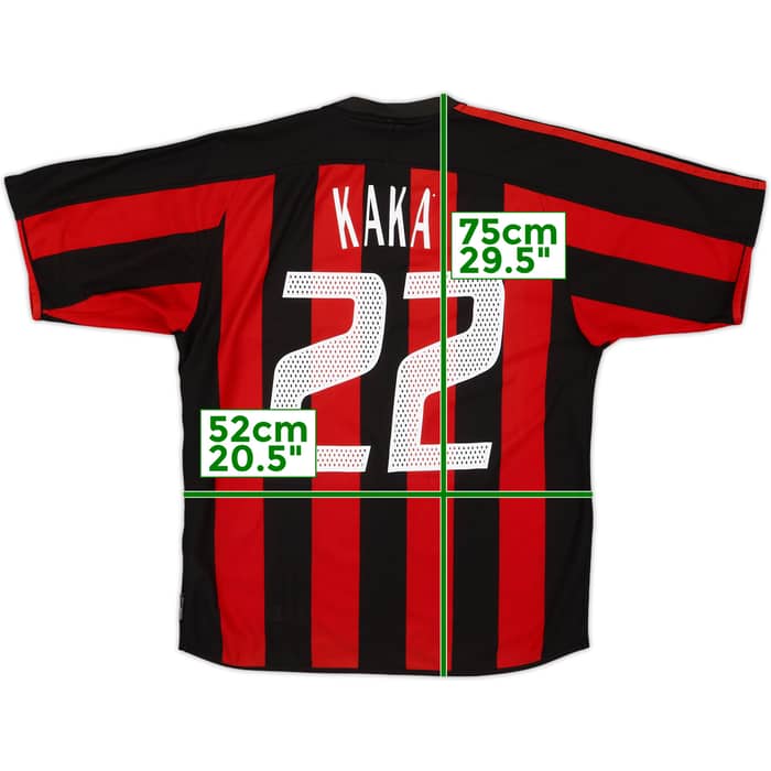 2003-04 AC Milan Home Shirt Kaka' #22 - 4/10 - (M)