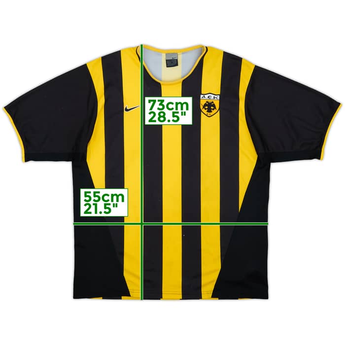 2002-04 AEK Athens Basic Home Shirt - 6/10 - (XL)