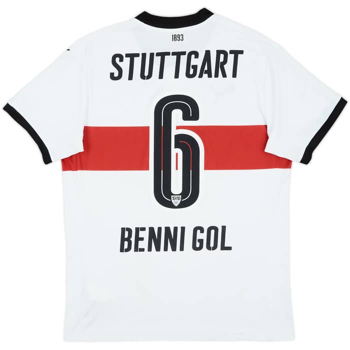 2017-18 Stuttgart Home Shirt Benni Gol #6 - 8/10 - (M)