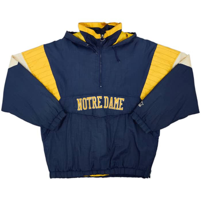 1990s Notre Dame Fighting Irish Starter 1/2 Zip Rain Coat - 6/10 - (L)