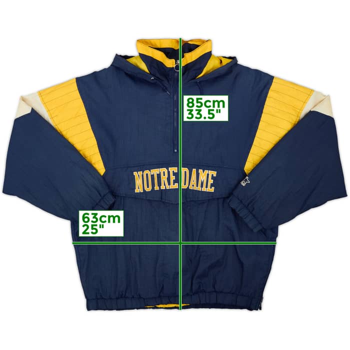 1990s Notre Dame Fighting Irish Starter 1/2 Zip Rain Coat - 6/10 - (L)