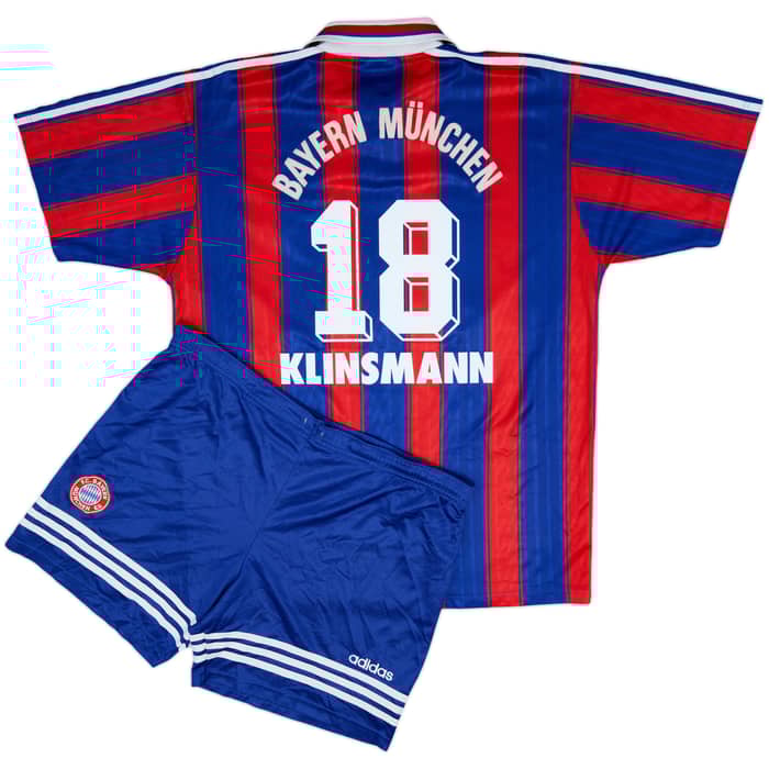 1995-97 Bayern Munich Home Shirt and Shorts Klinsmann #18 - 5/10 - (M)