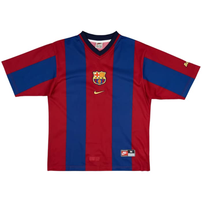 1998-00 Barcelona Basic Home Shirt Rivaldo #11 - 10/10 - (M)
