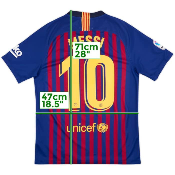 2018-19 Barcelona Home Shirt Messi #10 - 7/10 - (M)