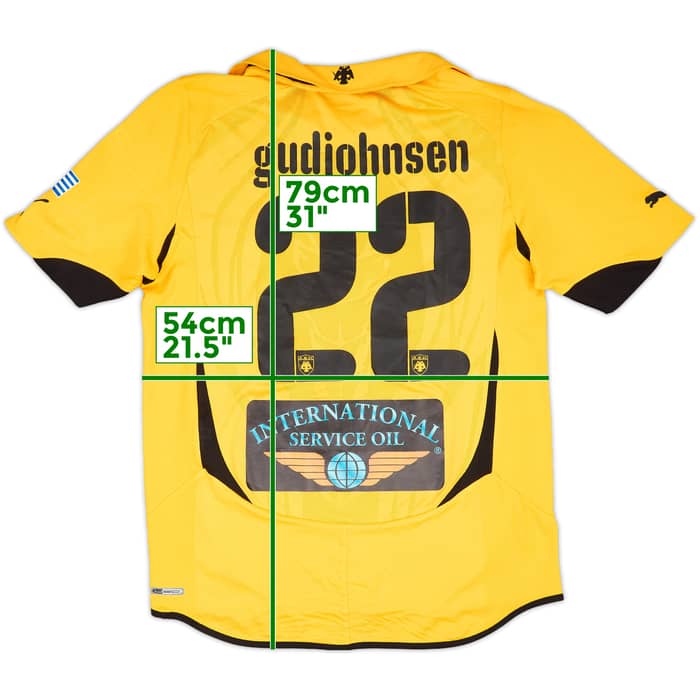 2011-12 AEK Athens Home Shirt Gudjohnsen #22 - 7/10 - (L)