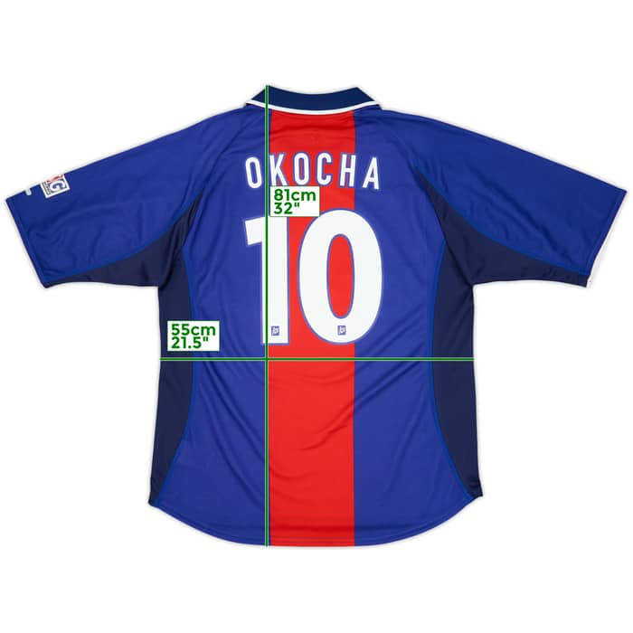 2000-01 Paris Saint-Germain Home Shirt Okocha #10 - 9/10 - (L)
