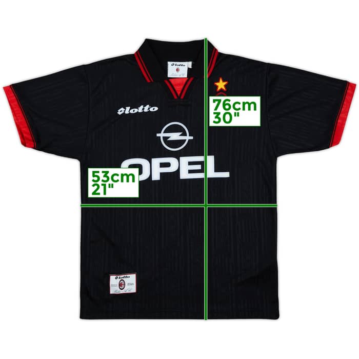 1997-98 AC Milan Third Shirt #6 - 10/10 - (M)
