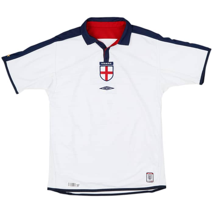 2003-05 England Home Shirt Beckham #7 - 6/10 - (M)