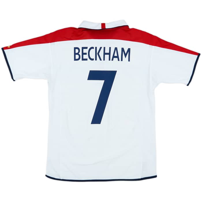 2003-05 England Home Shirt Beckham #7 - 7/10 - (M)