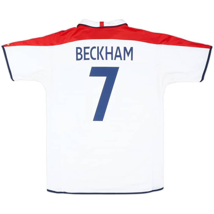 2003-05 England Home Shirt Beckham #7 - 6/10 - (L)