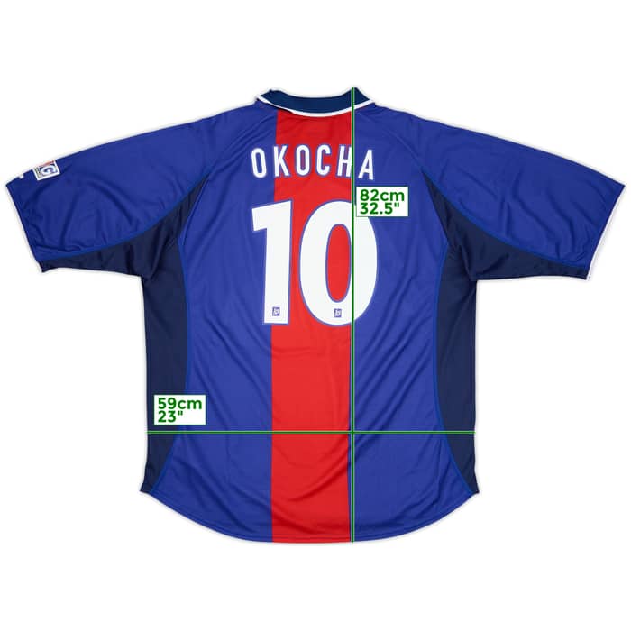 2000-01 Paris Saint-Germain Home Shirt Okocha #10 - 9/10 - (XXL)