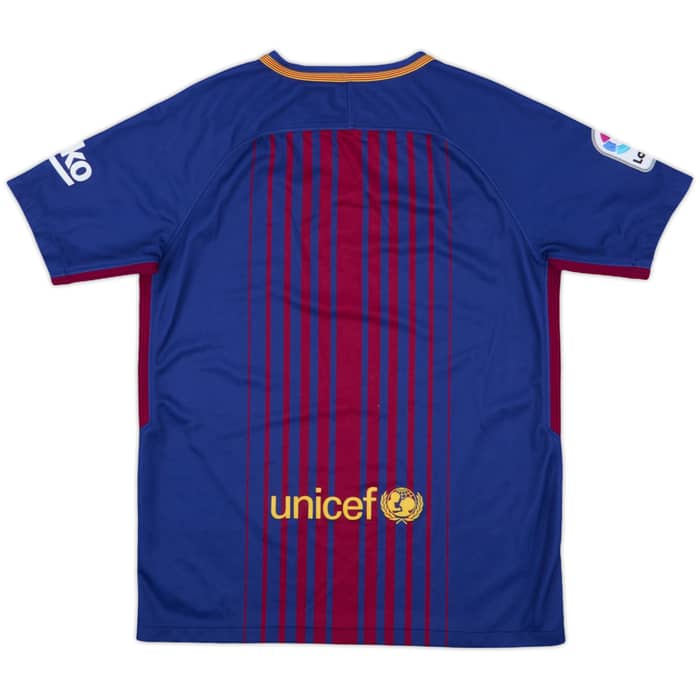 2017-18 Barcelona Home Shirt - 10/10 - (L.Boys)