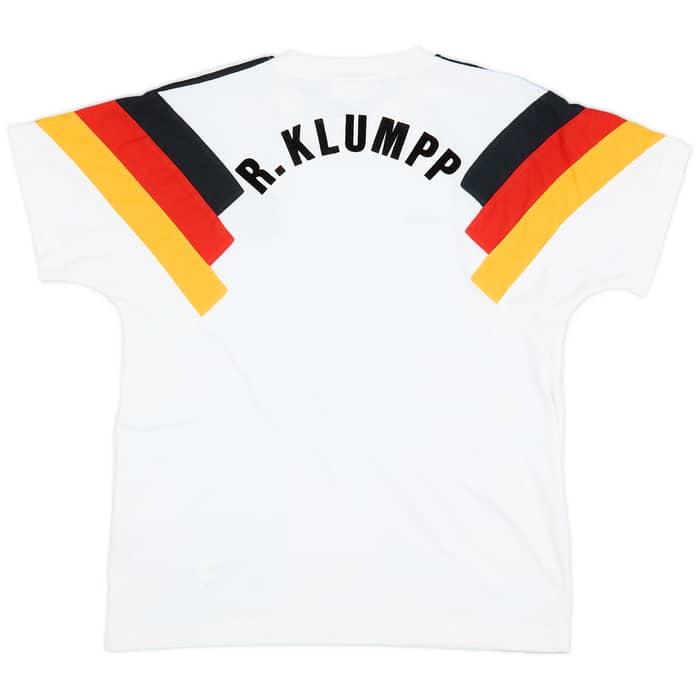 1992-94 Germany adidas Cotton Tee R.Klumpp - 9/10 - (XL.Boys)