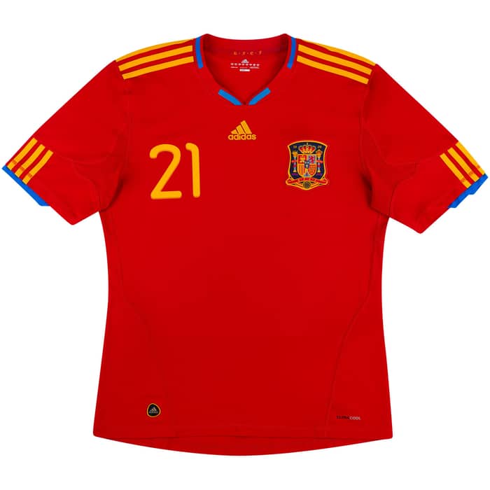 2009-10 Spain Home Shirt Silva #21