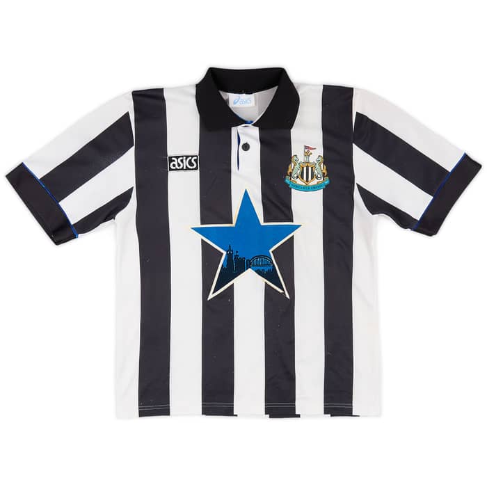 1993-95 Newcastle Home Shirt Cole #9 - 6/10 - (M)
