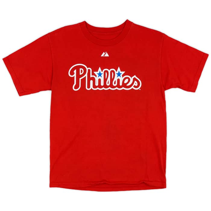 2008 Philadelphia Phillies Lidge #54 Majestic Tee - 6/10 - (L.Boys)