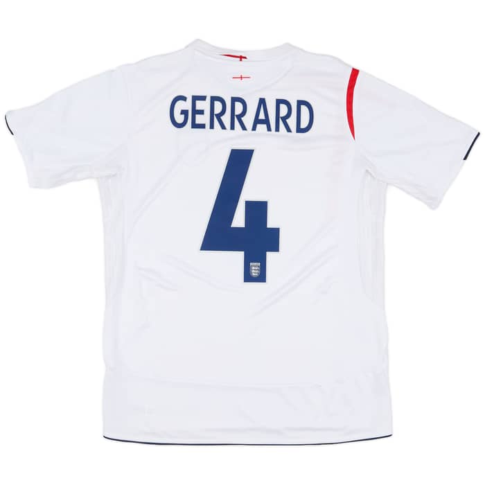 2005-07 England Home Shirt Gerrard #4 - 8/10 - (L)