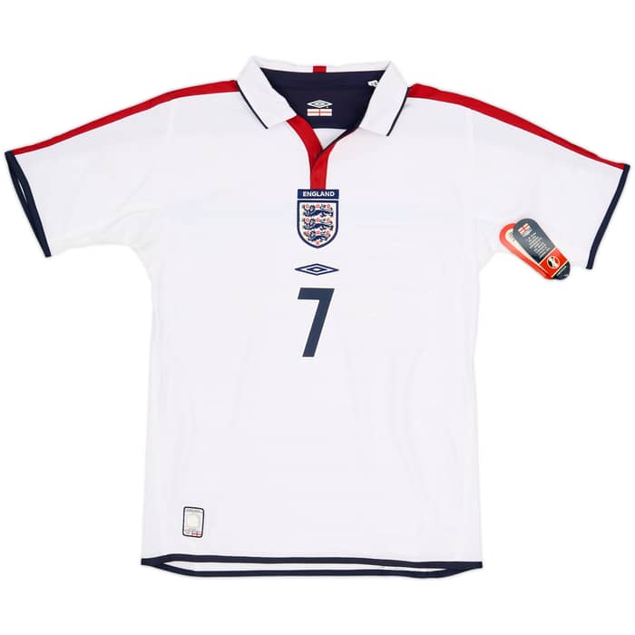 2003-05 England Home Shirt Beckham #7 (S)