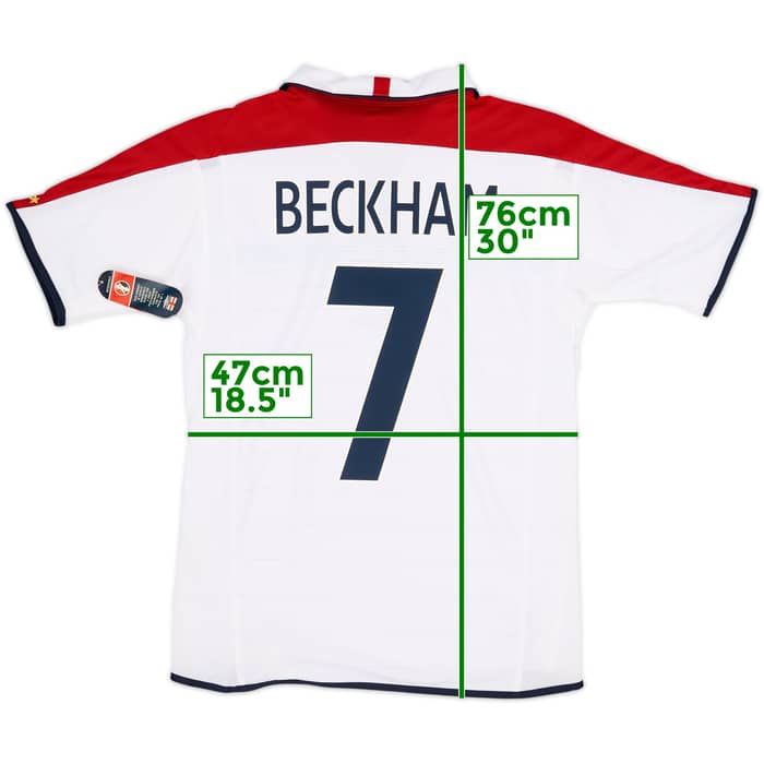 2003-05 England Home Shirt Beckham #7 (S)