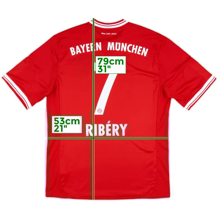 2013-14 Bayern Munich Home Shirt Ribery #7 - 8/10 - (L)