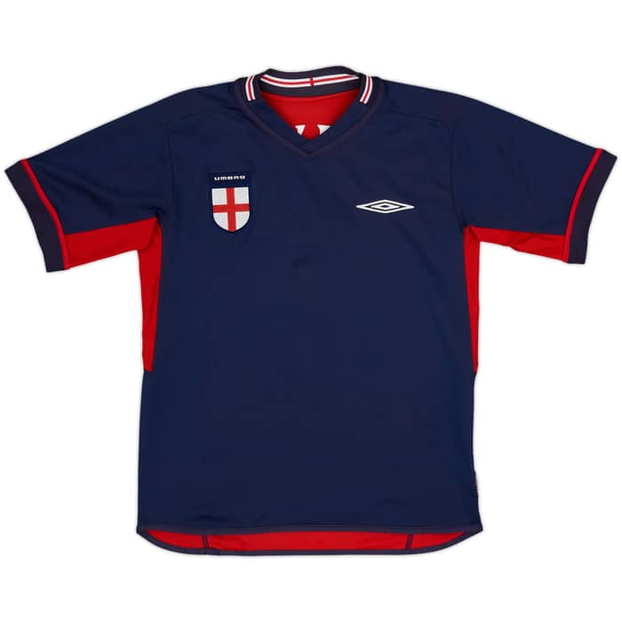 2002-04 England Away Shirt Beckham #7 - 8/10 - (S)